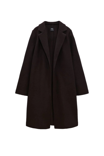 Lapel Collar Coat - Chocolate